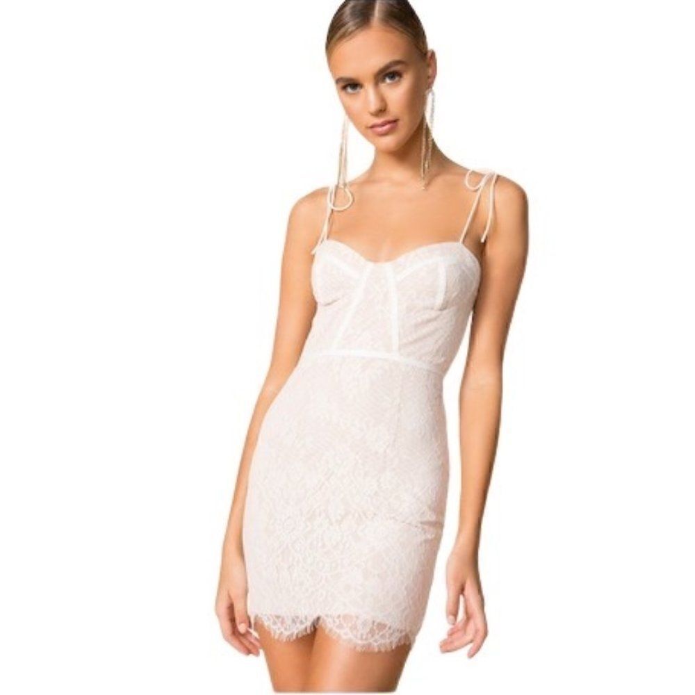 superdown Lottie Lace Bustier Dress Small